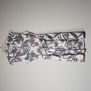 Laura Bianchi Sleeveless Button-down Front Collared Linen Dress Size XS